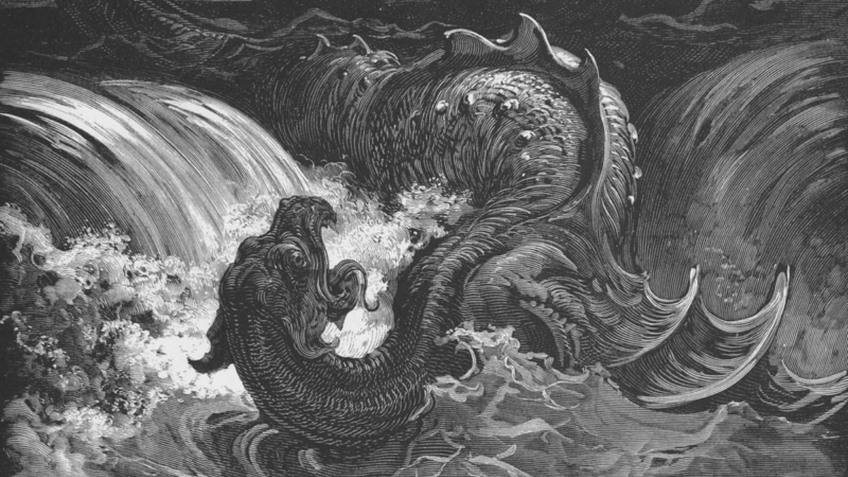 La destruction du Leviathan, gravure de Gustave Doré (1865)